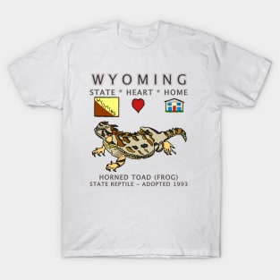 Wyoming - Horned Toad (frog) - State, Heart, Home - state symbols T-Shirt